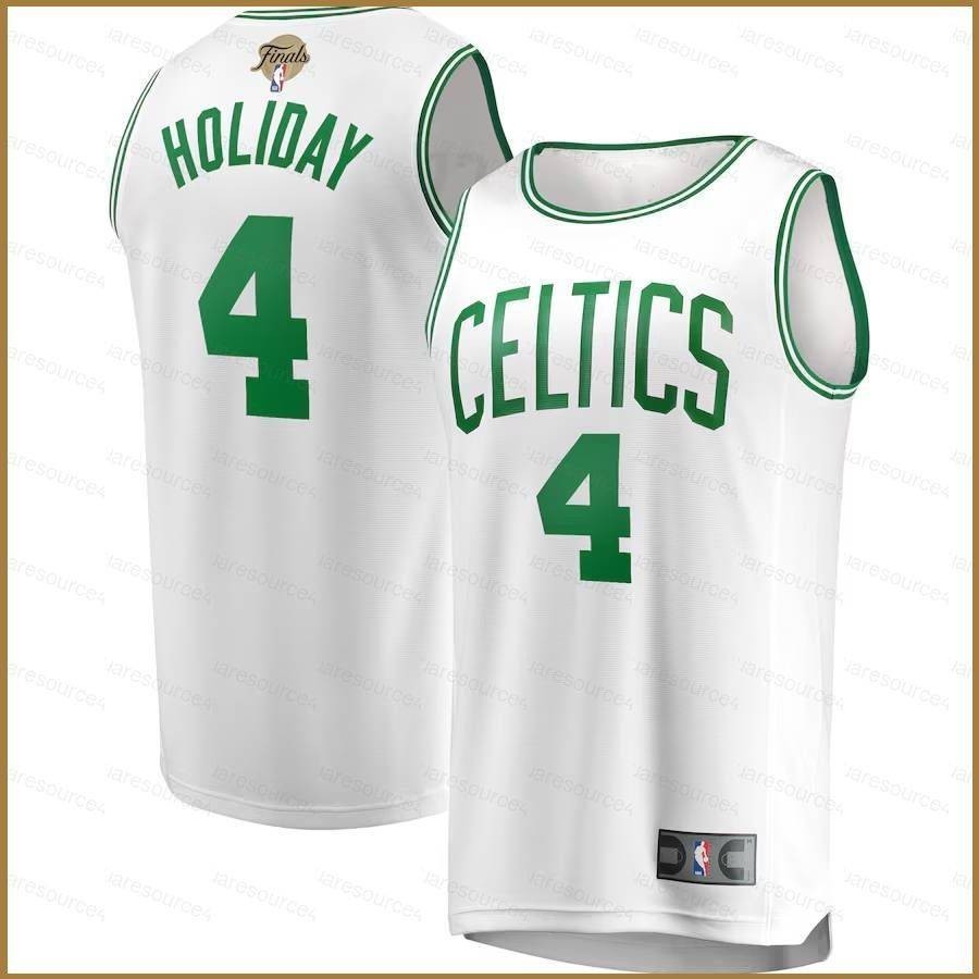 New1 Jrue Holiday Boston Celtics 2024 NBA Finals Fast Break Replica Player Jersey Association Edition Plus Size