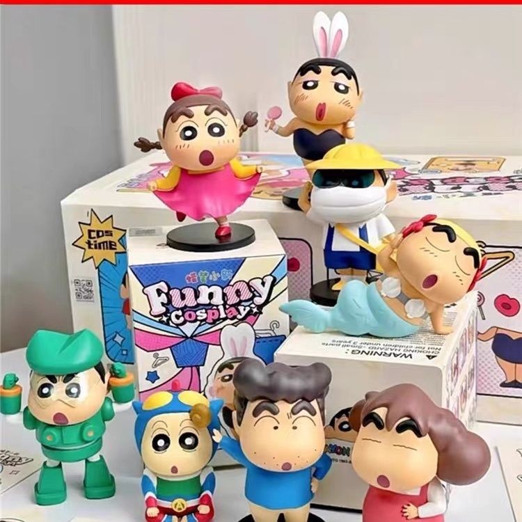 ของแท้ Crayon Shin-Chan ตลก COS Series อินเทรนด์เล่น Mystery กล่องรูปน่ารักสาวหัวใจตกแต่งสาวของขวัญลูกตุ้ม