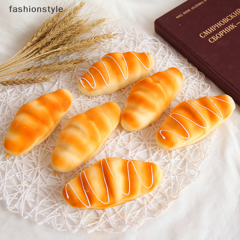 [Fashionstyle] จําลองครัวซองต์ใหญ่ช้า Rebound Pinch Deion Vent ของเล่น Squishy ช้า Rising PU เค้กการถ่ายภาพการสอน Props [th]