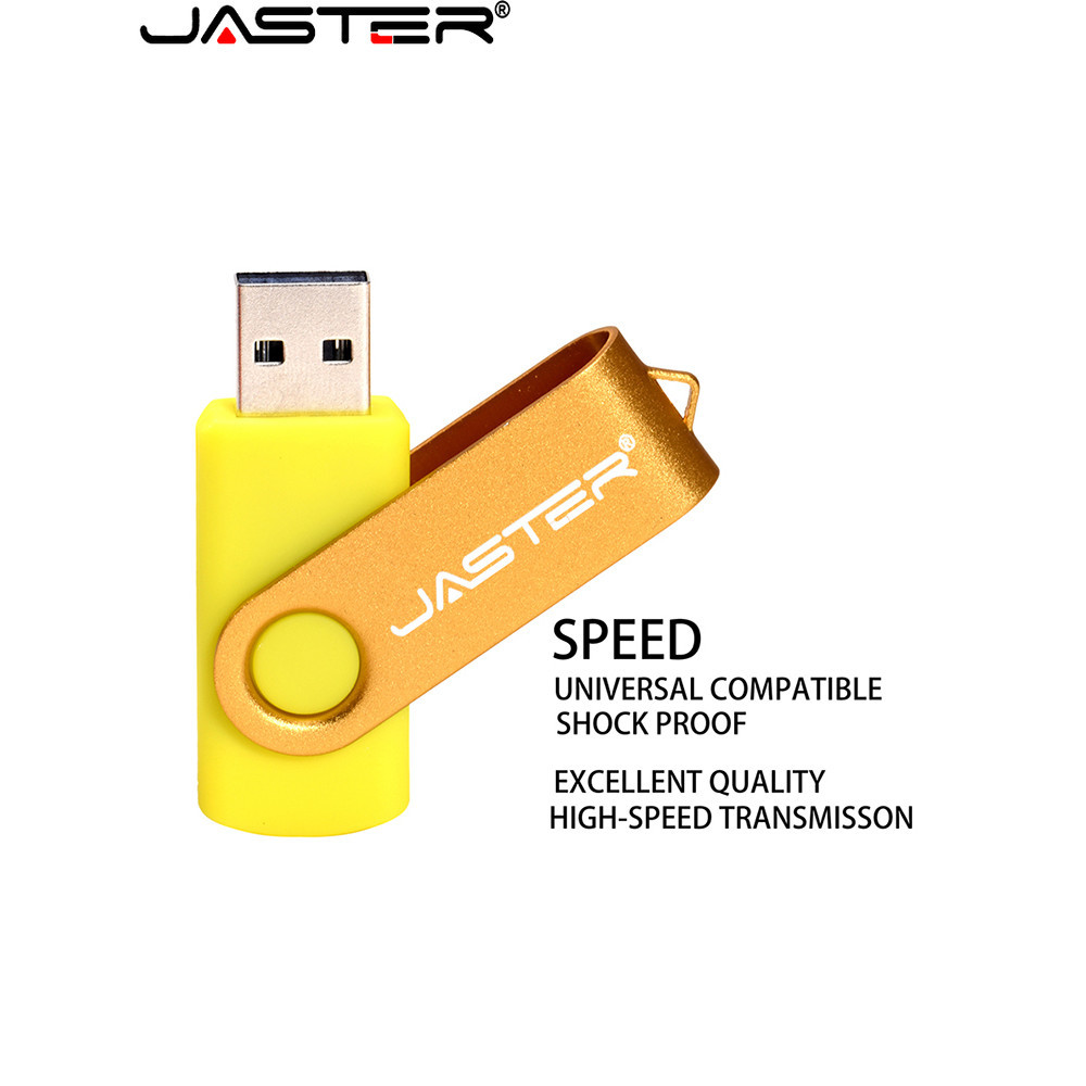 Jaster แฟลชไดรฟ ์ USB โลหะสีสันสดใส 4GB/8GB/16GB/32GB/64GB Pendrive ขายส ่ ง USB Stick