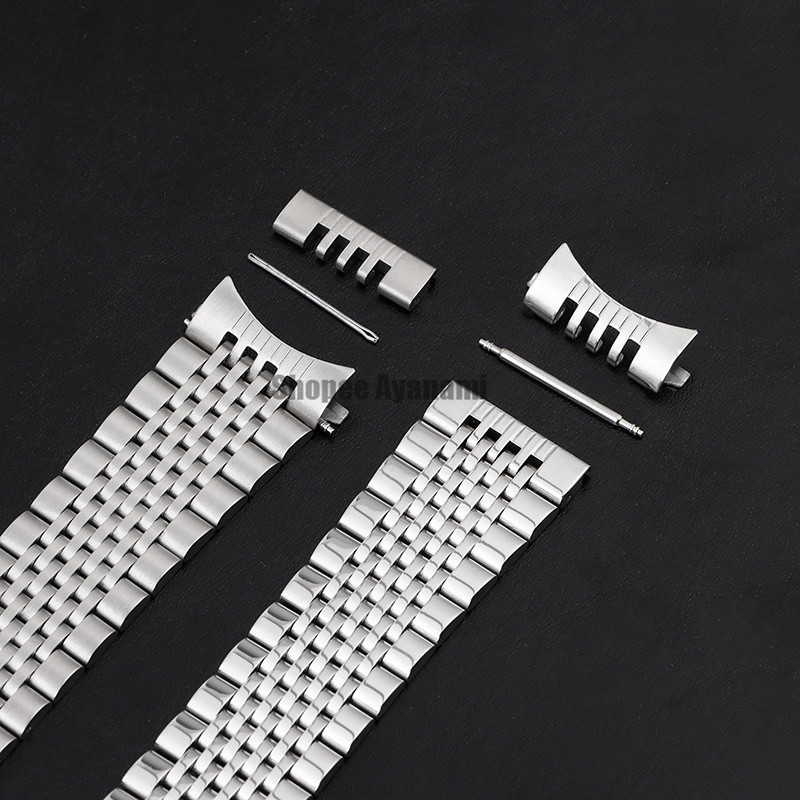 ปลายโค ้ งสายนาฬิกาสแตนเลส 18 มม.20 มม.22 มม.Quick Release 9 bead Universal สร ้ อยข ้ อมือขัด Matte โลหะนาฬิกา Band