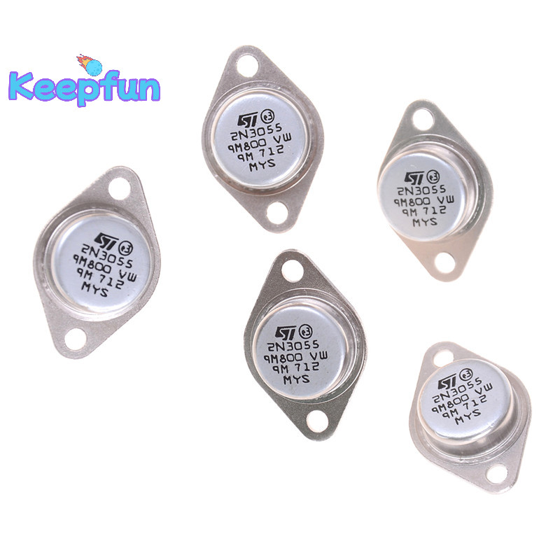 [Keepfun ] 5 ชิ ้ น 2N3055 NPN AF Amp Audio Power Transistor 15A 100V [ ใหม ่ ]