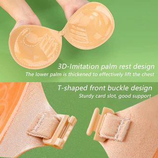 ​​3 ซม.หนา Push Up ซิลิโคน Bra Strapless Self กาวนํากลับมาใช้ใหม่