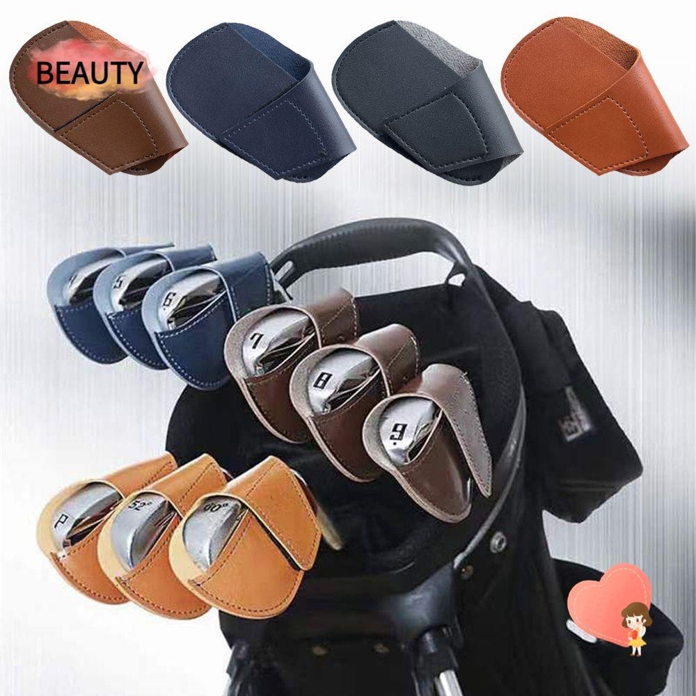 Beauty Golf Iron Head Cover ปฏิบัติหนังยาวคอไดร ์ เวอร ์ Golf Rod Sleeve