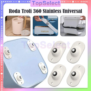 8PCS Roda Universal Tempel 360° Stainless Serbaguna / roda troli 360 stainless universal/roda tempel mini serbaguna /roda furniture meja movable/Roda Caster Kecil Troly