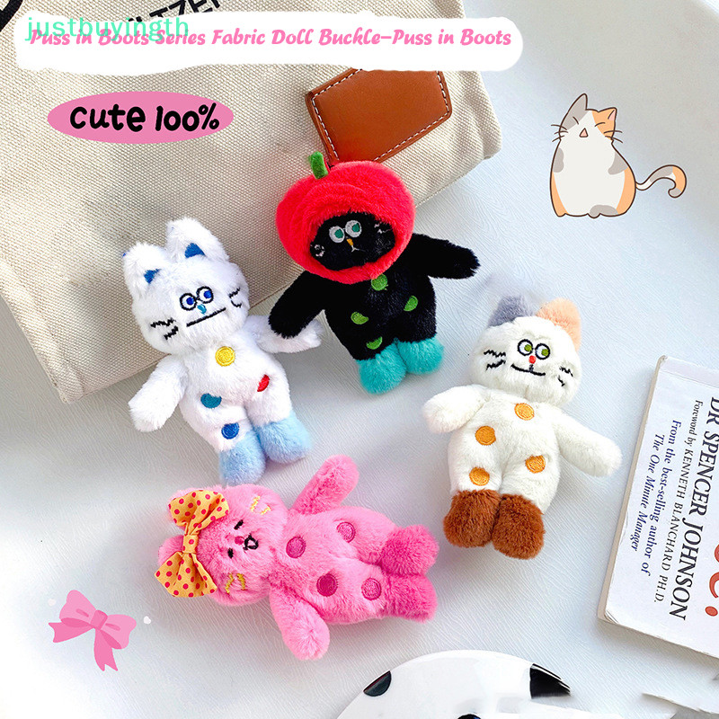 [JBTH] Polka Dot ลูกแมวในรองเท้าของเล่นตุ๊กตาการ์ตูนแมวจี้ตุ๊กตายัดไส้นุ่ม Plushies พวงกุญแจพวงกุญแจรถพวงกุญแจแหวนกระเป๋าเป้สะพายหลังตกแต่ง [JB]