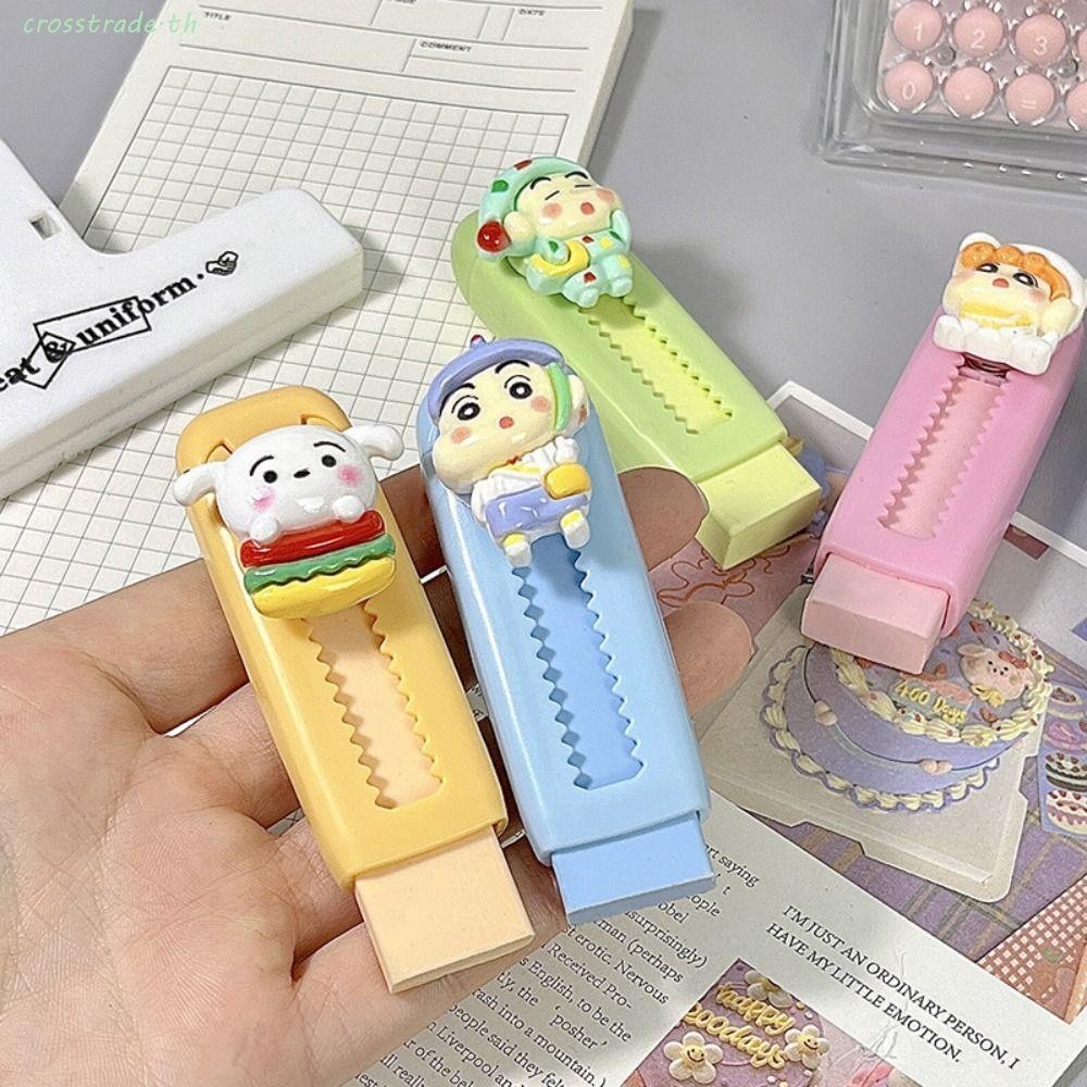 Crosstrade Crayon Shin-chan Eraser, Retractable แบบพกพา Push Pull Eraser, เครื่องเขียนน่ารักเช็ดดินสอสร้างสรรค์เด็ก