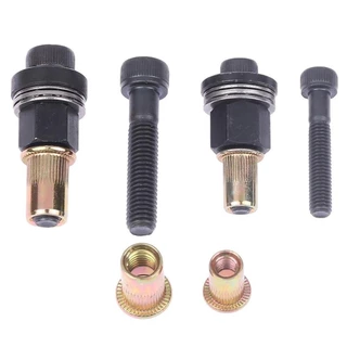 GROVEZY 11 ชิ้น/เซ็ต Hand Rivet Nut, Mandrel Staple สําหรับ Rivet Nut ไฟฉายคู่มือ Riveter เครื่องมือ,พร้อม Nuts M3 M4 M5 M6 M8 M10 ติดตั้งง่ายหัว ชุดเครื่องมือ