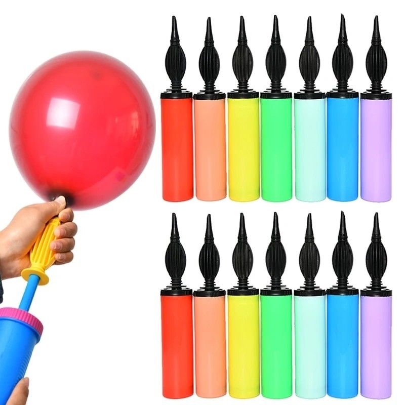 Macaron Pump Party Latex ฟิล์มอลูมิเนียมบอลลูนแบบพกพาเครื่องมือสูบน้ํา