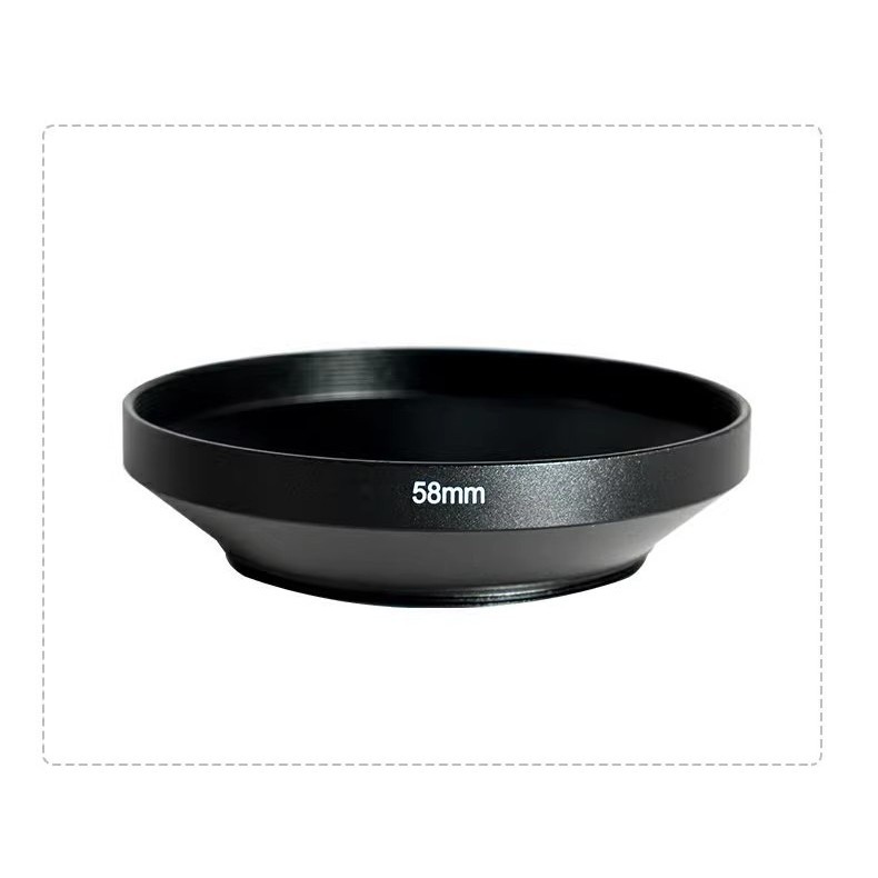 Camera Lens Hood 37mm 39mm 40.5mm 43mm 46mm 49mm 52mm 55mm 58mm 62mm 67mm 72mm 77mm 82mm Wide Angle Lens Hood Metal Screw-in sony fuji nikon cano