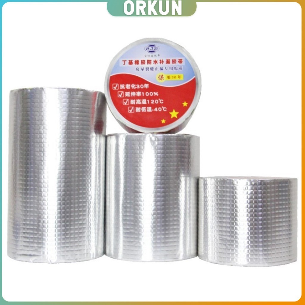 Orkun เทปกาวกันการรั่วซึม กันน้ำ เทปกาวกันน้ำบิวทิล ติดหลังคา กันหลังคารั่วซึม Waterproof and leak proof tape – โปรปัง