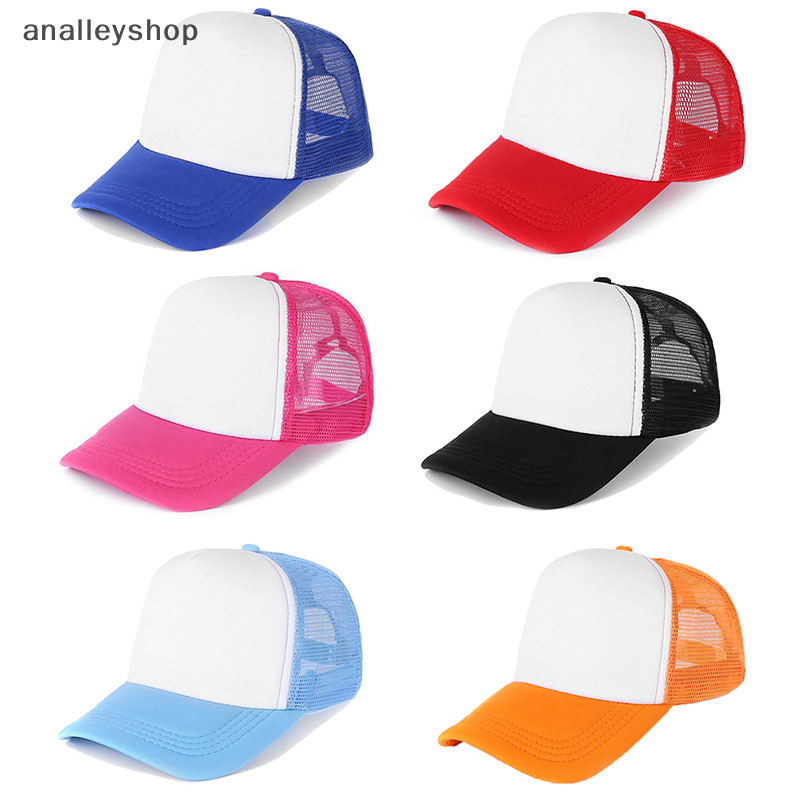 [Analleyshop] Bicolor Duck Tongue Hat Cotton&polyester Adjustable Sponge Net Cap Summer Unisex Sun Hat [th]