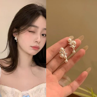สาวหวาน INS มินิน่ารัก S925 ต่างหูเงินหูสตั๊ดเครื่องประดับแฟชั่นอุปกรณ์เสริม