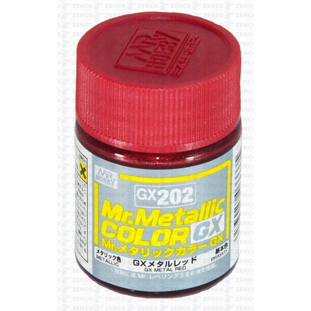 4973028033335 mr.hobby GX-202 Mr.metalic GX metal red 18ml.