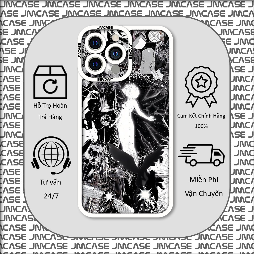 Samsung Xiaomi Oppo Shin Seiki Evangelion Anime Manga Collage Square Edge iPhone Case