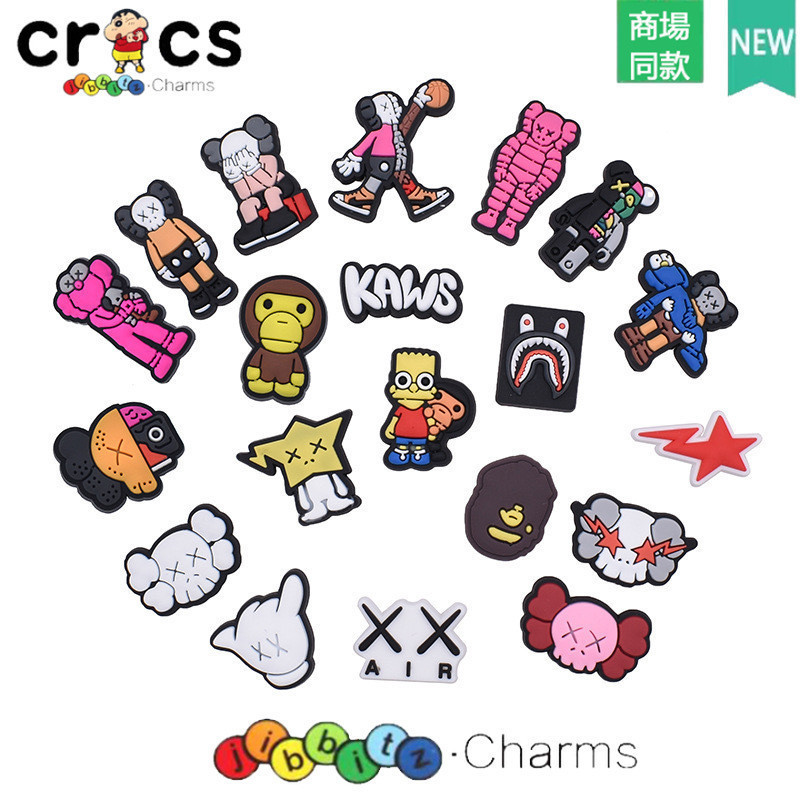 Jibbitz Crocs จิ๊บบิท ติดรองเท้า Kaws ของแทั Jibbitz Crocs เกาหลี Pvc-004
