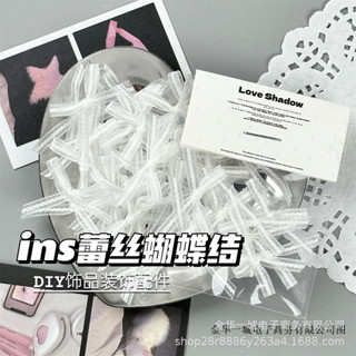 ลูกไม้สีขาวโบว์ขนาดเล็กบัตรเต้าเสียบวัสดุผู้ถือบัตรสนับสนุนพ…