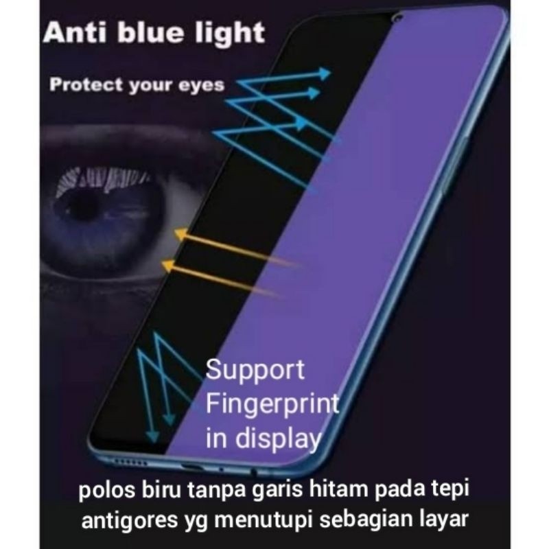 [SDW] pekanbaru/แก้วสีฟ้าป้องกันรอยขีดข่วน oppo กระจกเทมเปอร์สีน้ําเงินทุกประเภท f9 f11 pro a5s a7 a