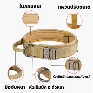 BHQ ปลอกคอสุนัข แบบไนล่อน ทนทานแข็งแรง ปรับขนาดได้ สำหรับสุนัขขนาดกลางใหญ่ M/L/XL