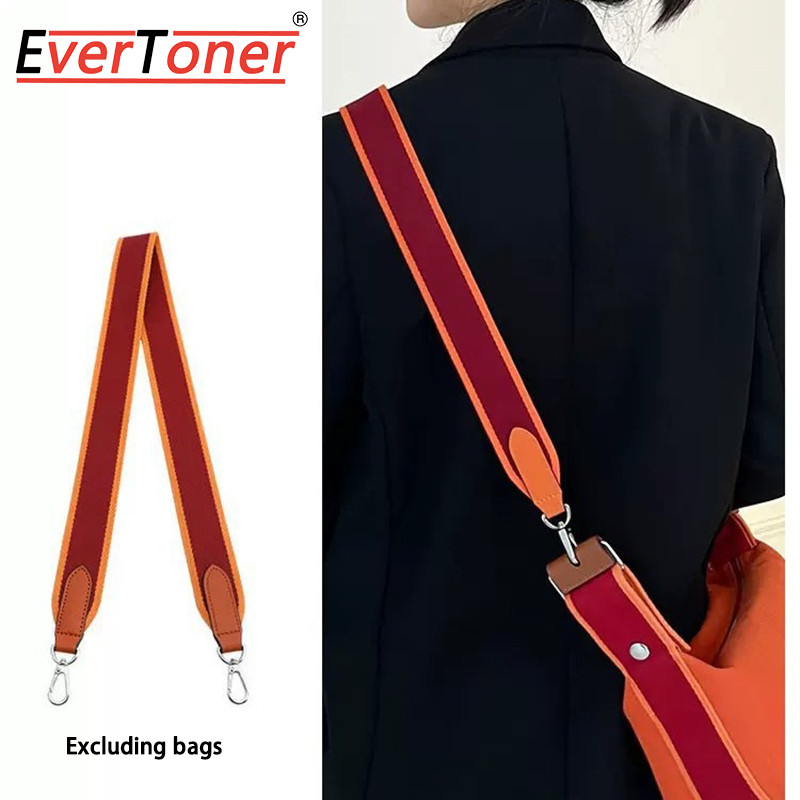 Evertoner สีสันทอ Webbing ผ้าใบกระเป๋าสายคล้องสําหรับ H ไหล่แนวทแยงกว้างขึ้นถักกระเป๋าอุปกรณ์เสริม