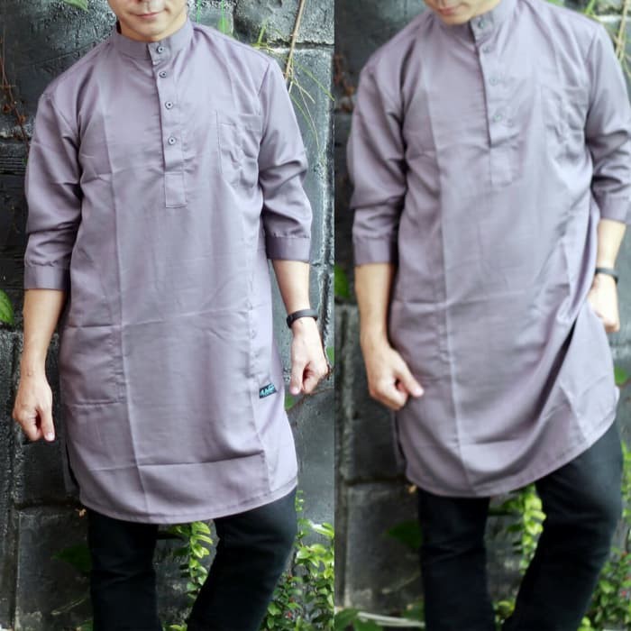 Pakistani balotelly kurta Mens koko Dress - สีดํา, M