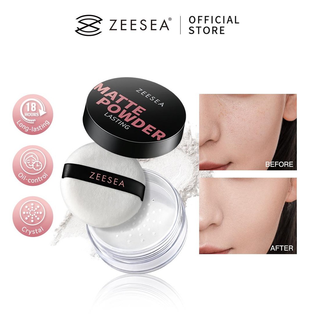 Zeasea Loose Powder 22g Oil Control Setting Powder Foundation Powder ช่วยลดรูขุมขนน้ําหนักเบาติดทนนา
