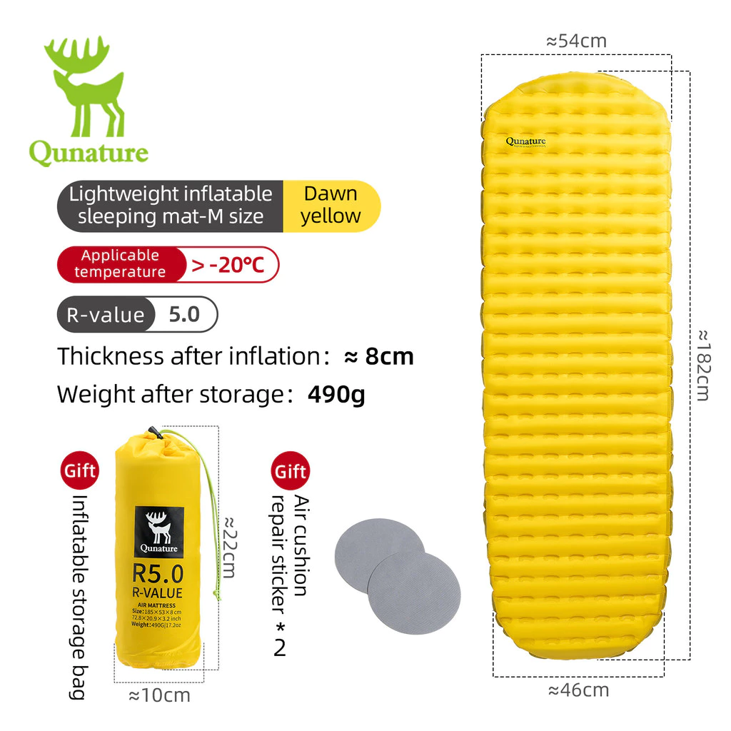 Qunature R5.0 แผ่นรองนอนเป่าลมแคมป์ปิ้ง thumbnail 10