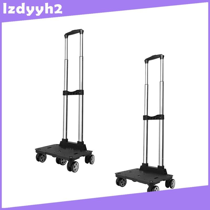 [Lzdyyh2] รถเข็นมือกระเป๋าเดินทางรถเข็นแบบพกพาพร้อมกระเป๋าเป้รถเข็นขนาดเล็กสําหรับช้อปปิ้งย้ายสํานักงานวัยรุ่นเด็กและ