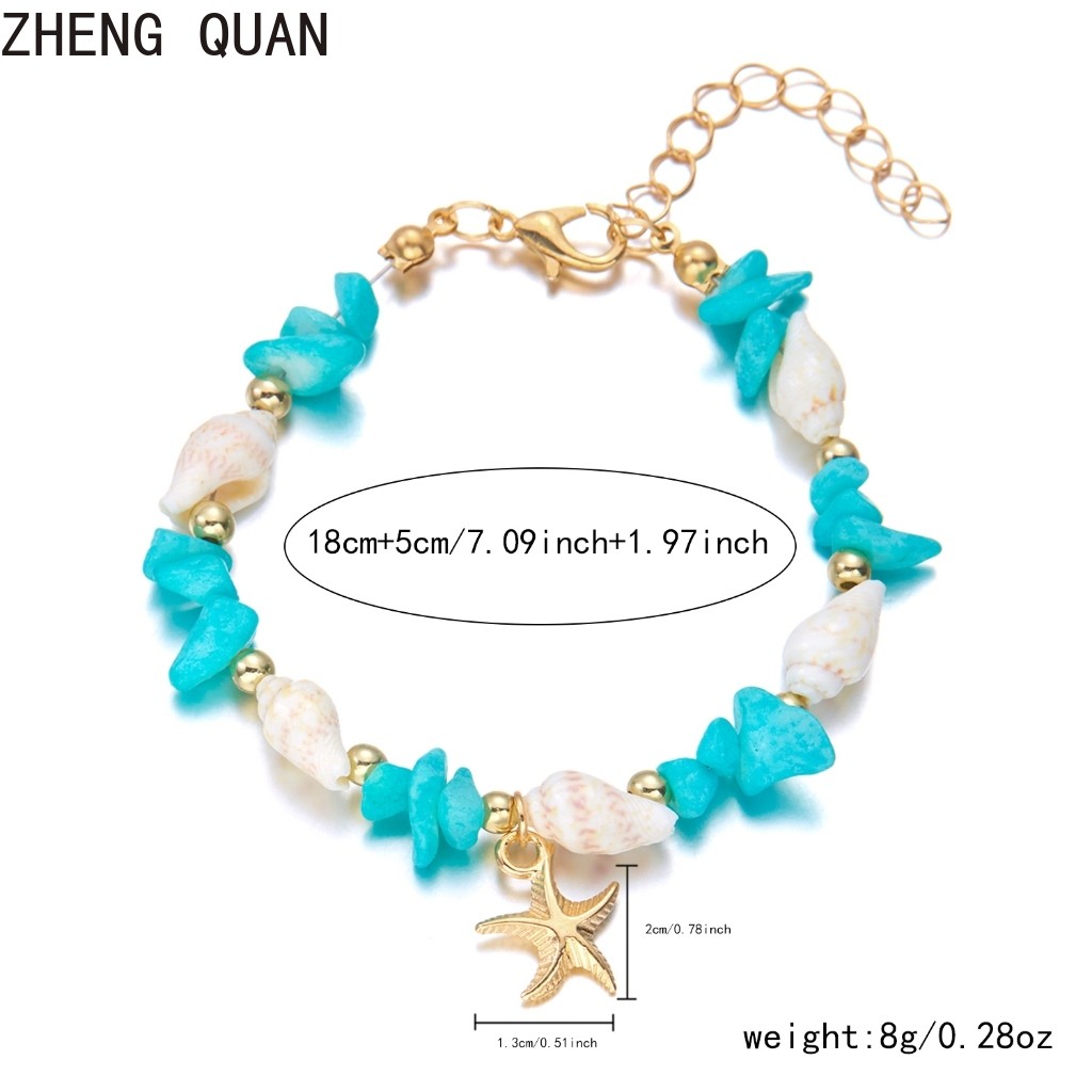 1 ชุด Handmade ปลาดาว Conch Shell สร้อยคอสร้อยข้อมือที่มีสีสันกรวดหินโปร่งใสลูกปัดสร้อยคอสร้อยข้อมือผู้หญิงชายหาดชุดเครื่องประดับ Boho ของขวัญวันหยุด Transarent สีชมพู - รูปที่ 7