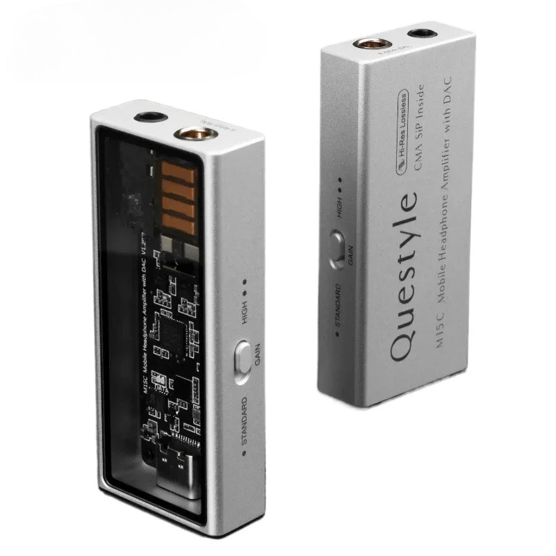 Questyle M15C แบบพกพา USB DAC& เรือธงที่วางจําหน่ายล่าสุด CS43198 ถอดรหัสหูฟังเครื่องเครื่องขยายเสีย