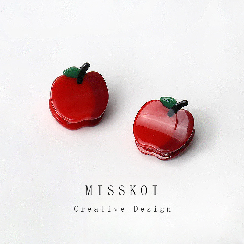 MISSKOI น่ารักจําลอง Apple Simple Sweet Small Clip