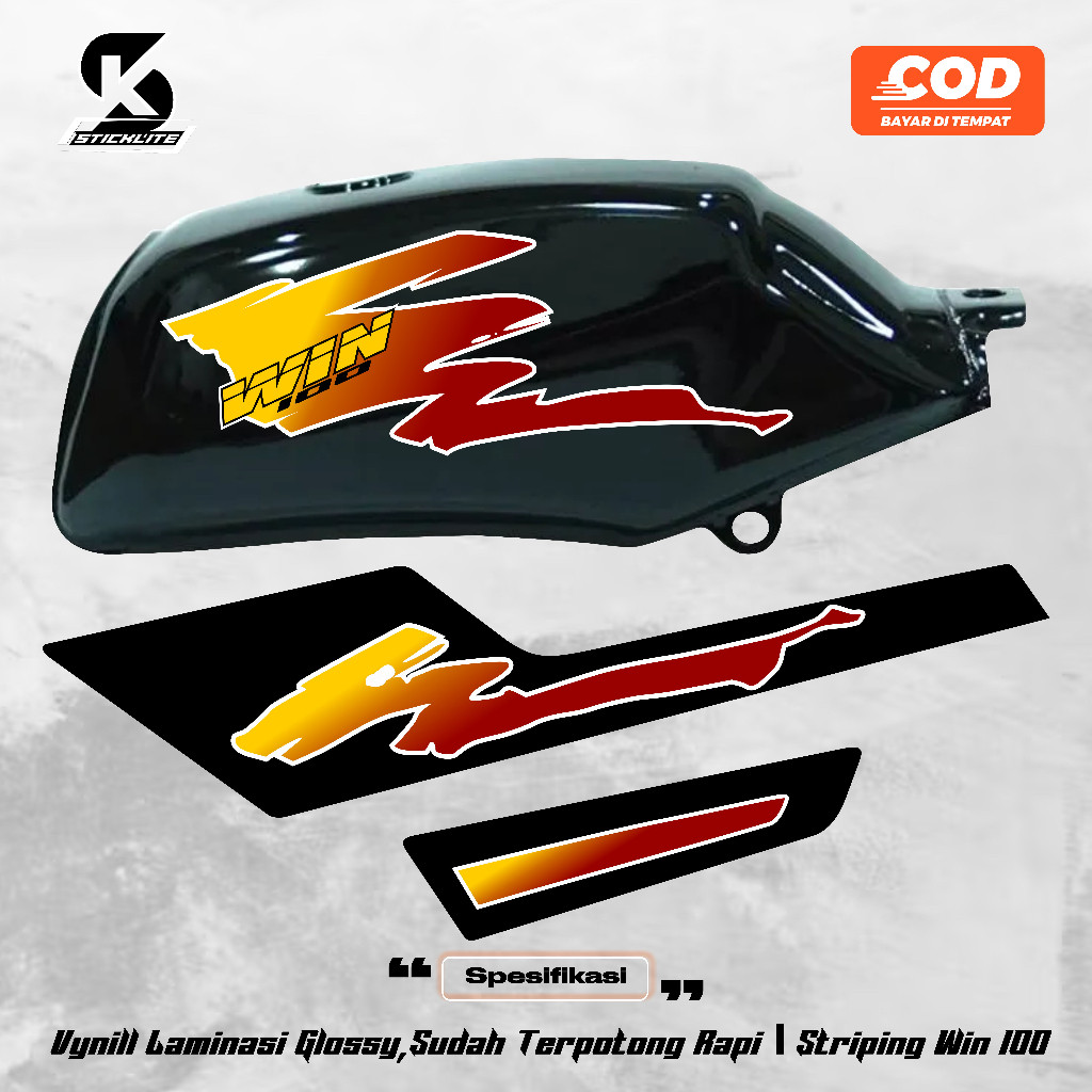 สติ๊กเกอร์ Honda Win 100 36 Striping, Variations Original Body Strip