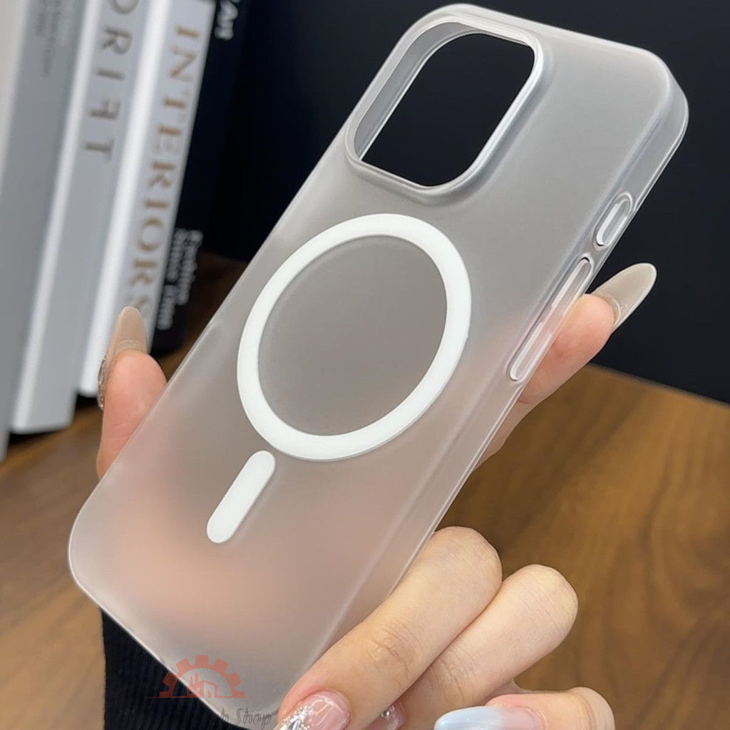 บางเฉียบ เปลือกแข็งฝ้าเคสโทรศัพท์แม่เหล็ก for เคสไอโฟน 14 13 11  case iPhone 17 Pro Max 11 14 13 12 15 ProMax 14 15 plus