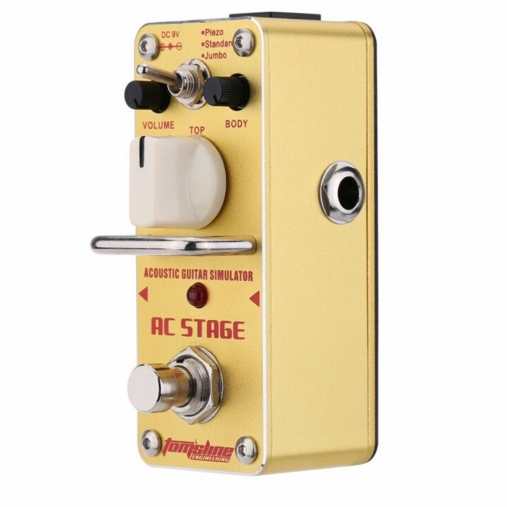 Aroma Acoustic Simulator Mini Size Guitar Effect Pedal True Bypass Fs Analog Footswitch และ Lever