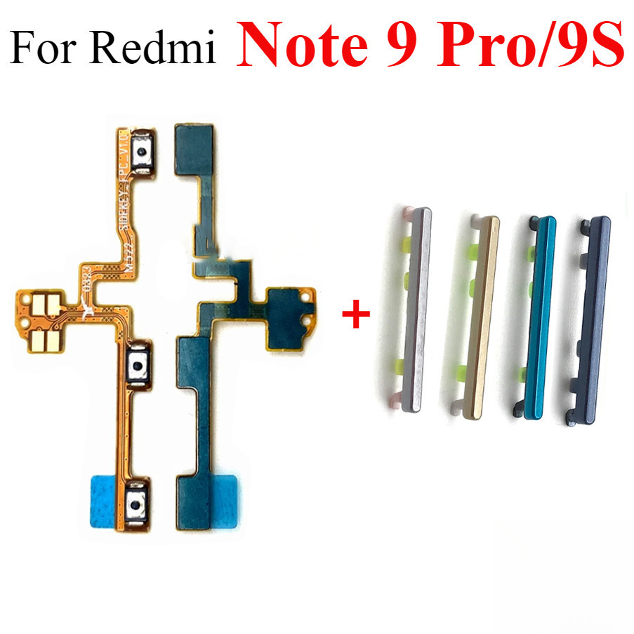 ปุ่มเปิดปิด Flex สําหรับ Xiaomi Redmi NOTE 9 PRO 9S เปิดปิดและปรับระดับเสียงปุ่มด้านข้าง Flex Ribbon