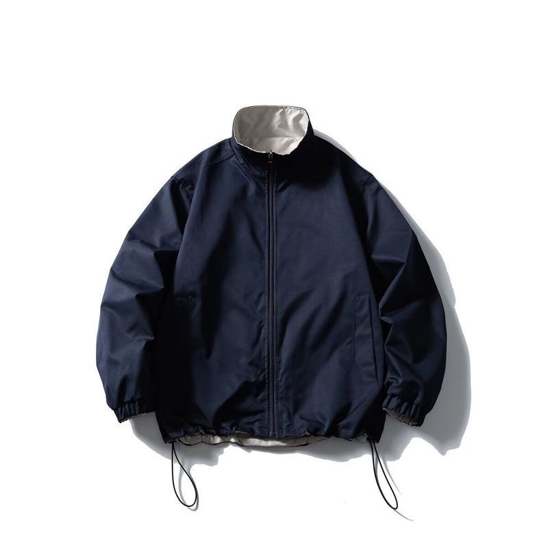 SUIKONE ซุยโคเนะ แฟชั่นเยาวชน: เสื้อแจ็คเก็ตมีซิปทรงหลวมใส่สบายสําหรับฤดูใบไม้ผลิ