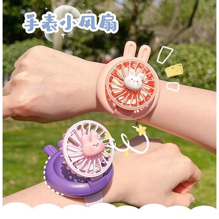 พัดลมพกพาขนาดเล็ก รูปนาฬิกา ชาร์จ USB thumbnail 7