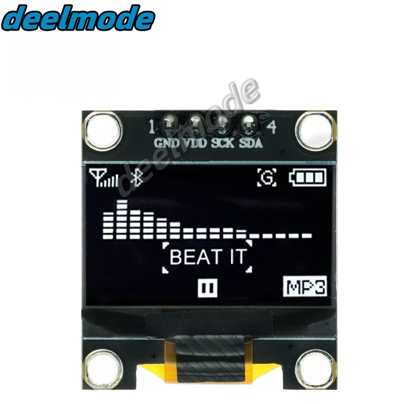 0.96 นิ้ว OLED IIC Serial สีขาวจอแสดงผล OLED โมดูล 128X64 I2C SSD1315 ใช้งานร่วมกับ SSD1306 12864 หน้าจอ LCD Board GND VDD SCK SDA สําหรับ Arduin