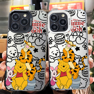 พร้อมส่ง เคสไอโฟน15 ลายหมีสีเหลือง น่ารัก case for iPhone 13 12 7Plus 14 15 11 Pro MAX X XR XS XSMAX SE2020 กันกระแทก