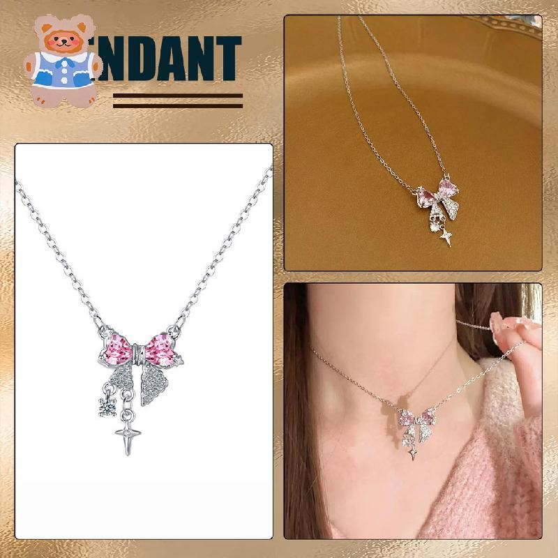 [CRS]สร้อยคอน่ารักสองชั้นผีเสื้อหนามแหวนสร้อยคอสําหรับคู่รักแสงหรูหราการออกแบบเฉพาะ