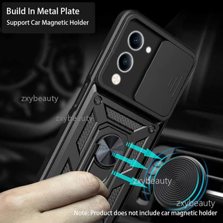สําหรับ Vivo Y04 Y04S Y29S 5G 4G 2025 เคสโทรศัพท์เกราะกันกระแทกแหวนแม่เหล็กผู้ถือปลอกสําหรับ VivoY04 VivoY29S VivoY04S Push ดึงกล้องป้องกันปกหลัง