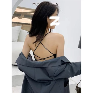 MOSESQUEEN บาร์ เปลือย เสื้อชั้นในสตรี ผู้หญิง ฤดูร้อนใหม่ความปรารถนาบริสุทธิ์เซ็กซี่ด้านบนพร้อมเบาะหน้าอกและด้านหลังที่สวยงาม #66638