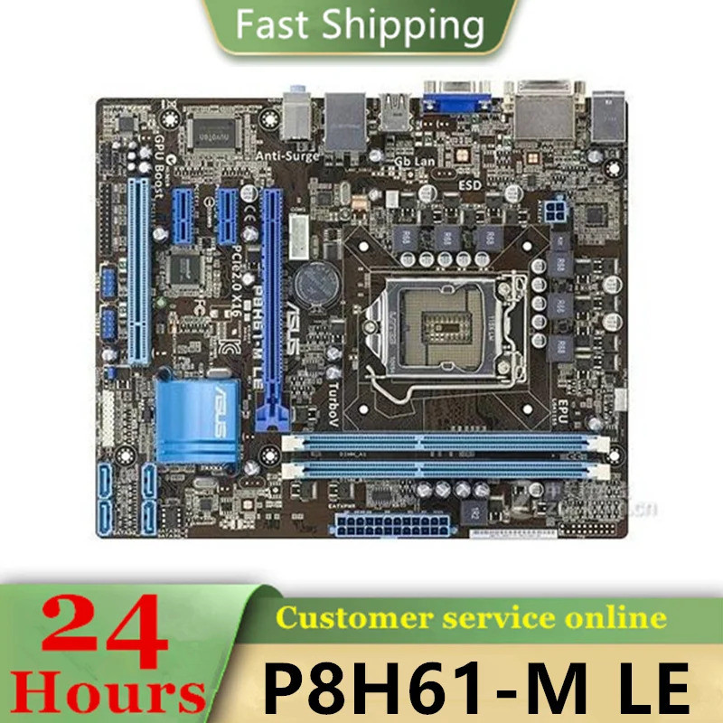 Intel H61 P8H61-M LE เมนบอร์ดใช้ LGA 1155 LGA1155 DDR3 16GB USB2.0 SATA2 เมนบอร์ดเดสก์ท็อป