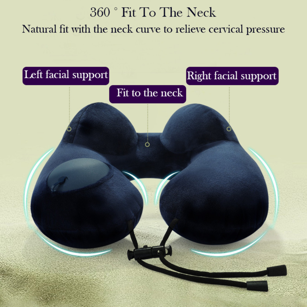 BACKSTAGE หมอนรูปตัว U หมอนรองคอแบบกดเป่าลมตามหลักสรีระศาสตร์ Soft Double Hump Design หมอนปากมดลูกแบบพกพาสําหรับเดินทางกลางแจ้งการเดินทางเพื่อธุรกิจและตั้งแคมป์ ราคา ถูกที่สุด ดีลบีเคเค แกลเลอรีภาพที่ 7