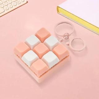 WILLUCK คีย์บอร์ดเกมพวงกุญแจ, Fidget Decompression ปุ่ม DIY ปุ่มกด 9 คีย์บอร์ดของเล่น, Anti Stress Finger ความเครียดบรรเทากระเป๋าสร้างสรรค์จี้ชายหญิง