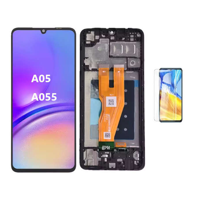 LCD สําหรับ Samsung A05 A055 จอแสดงผล LCD พร้อมกรอบหน้าจอสัมผัส