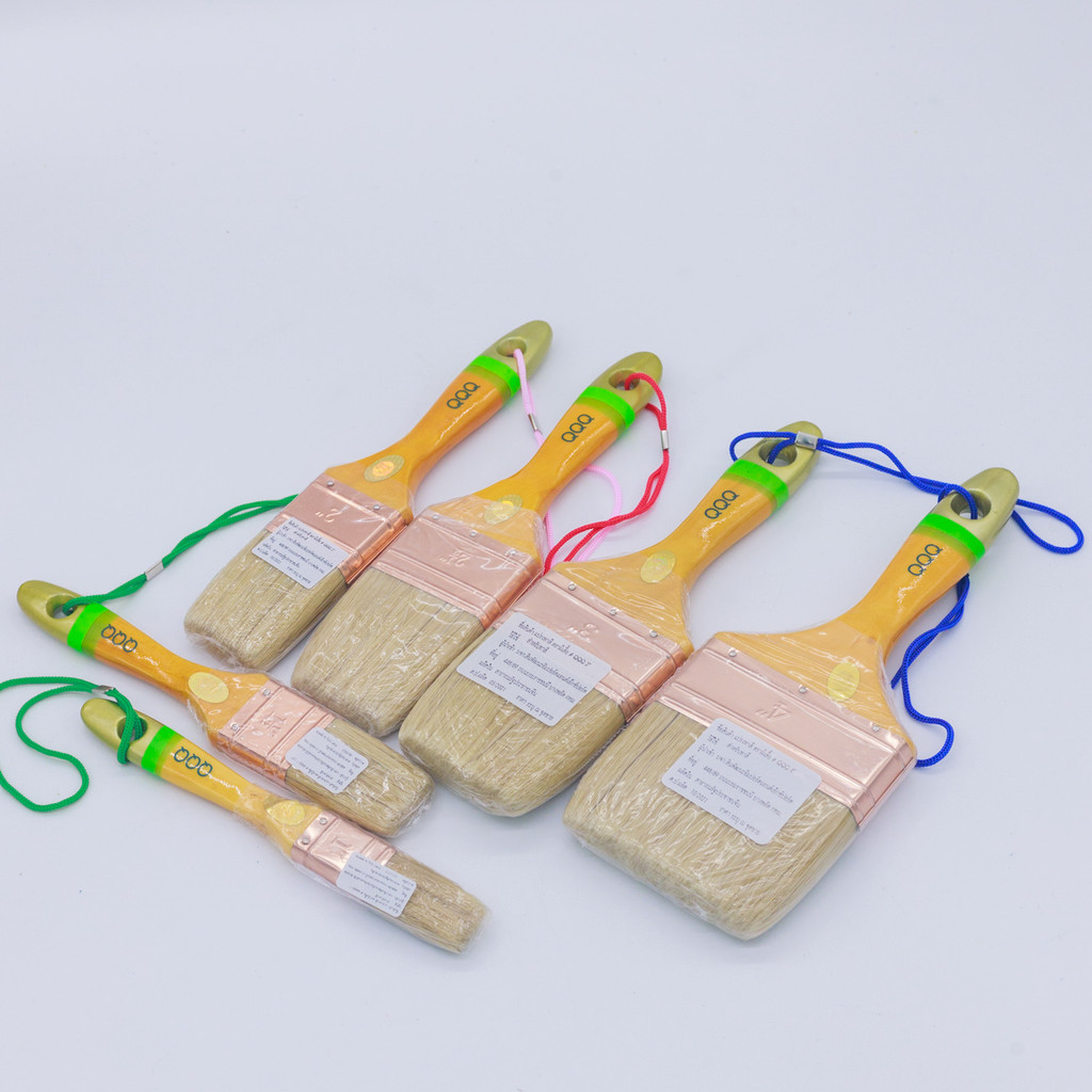 **ยกกล่อง12ชิ้น** แปรงทาสี อย่างดีขนขาว แปรงทาสี QQQ แปรงทาสีขนสัตว์แท้ ตราผีเสื้อ คุณภาพ คุ้มค่า ราคาคุ้ม