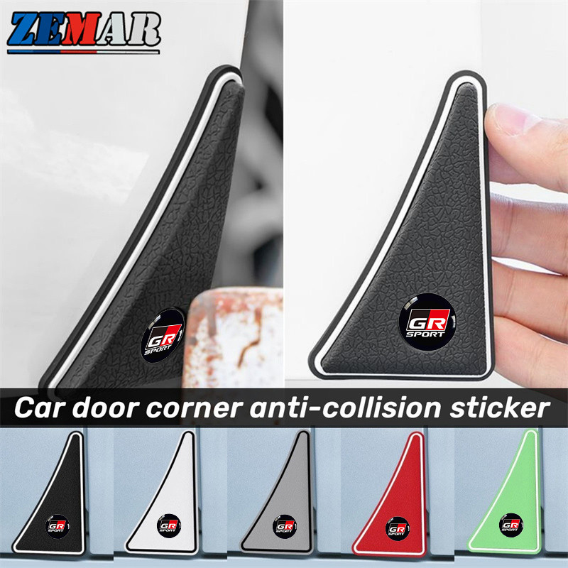 สติกเกอร์ติดขอบประตูรถยนต์ ป้องกันการชน สําหรับ Toyota GR Prius Fortuner Corolla Cross CHR Camry Wish Vios Veloz Estima Sienta Yaris Ativ Altis Sienta bZ4X Hiace Hilux Revo 2 ชิ้น