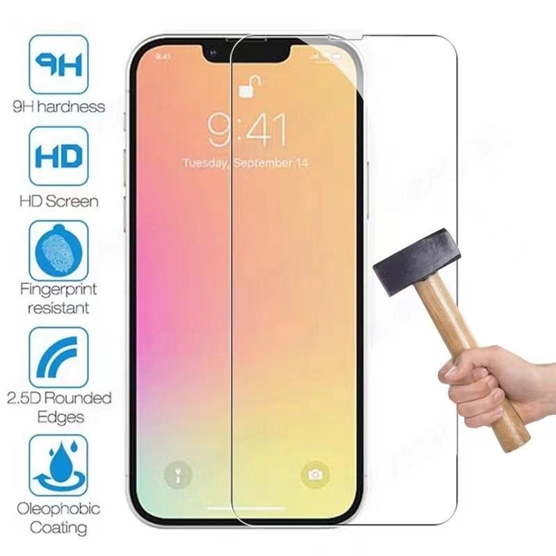 9hกระจกนิรภัยคุณภาพสูงเหมาะสําหรับiphone 15 14 13 12 11 Pro Max Mini XR XS X Max 6 6s 7 8 14 15 Plusป้องกันหน้าจอ