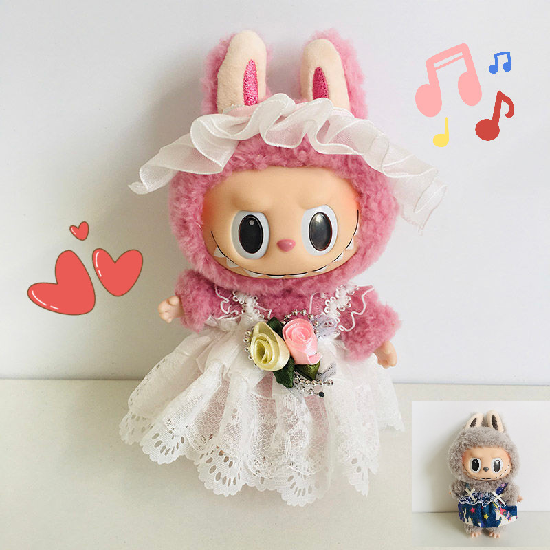 ชุดเดรสตุ๊กตา Popmart Labubu Dressing Dressing Dressing Dressing แบบสร้างสรรค์